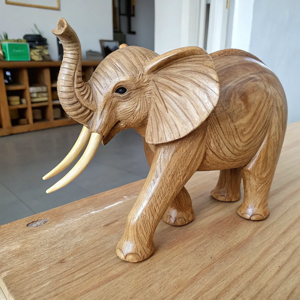 Handmade Wooden Elephant Toy